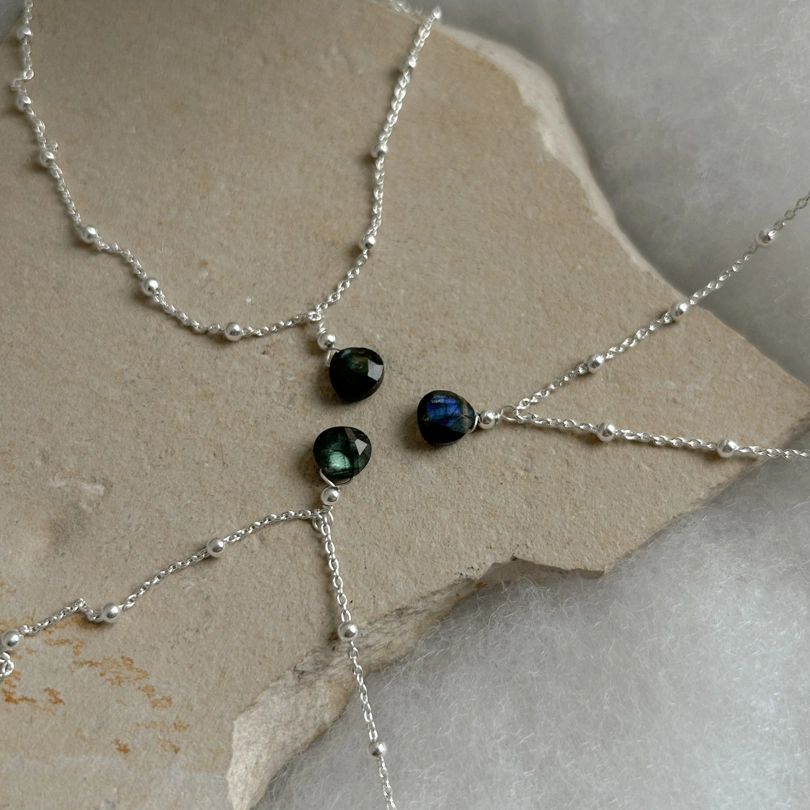 collana goccia - Labradorite